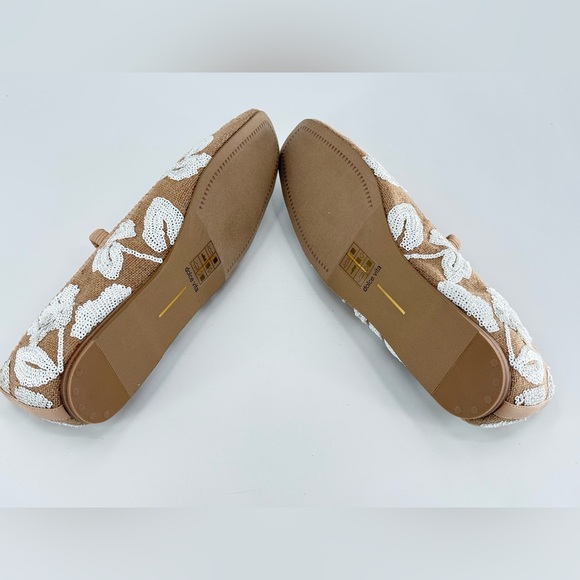 Dolce Vita Floral Sequined Mary Janes Boho Flats 10 - Picture 9 of 11